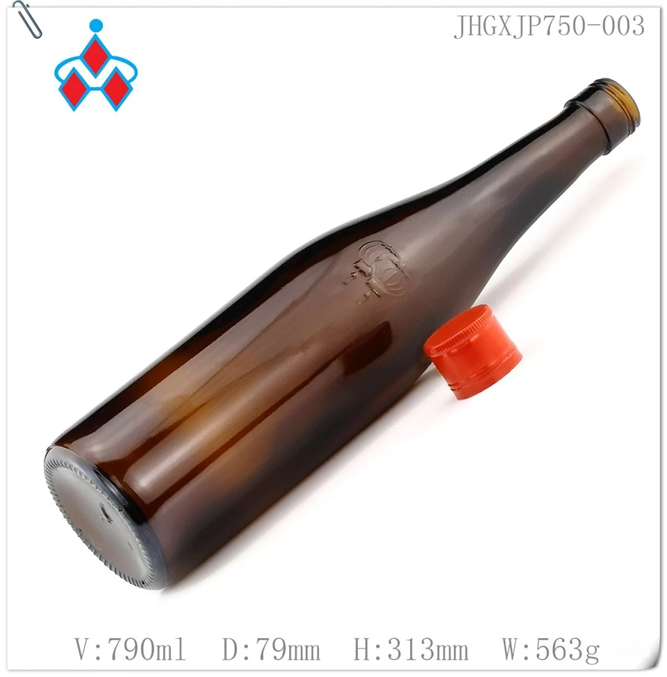 750ml Amber Beer Glass Bottle factory