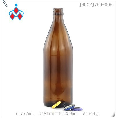 Jantarna staklena boca za pivo 750 ml